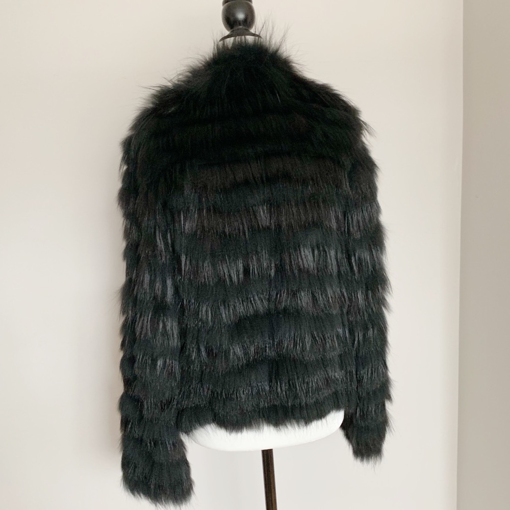 🖤SOLD🖤 Marc Cain Black Silver Fox with 100% silk lining S - Picture 4 of 7